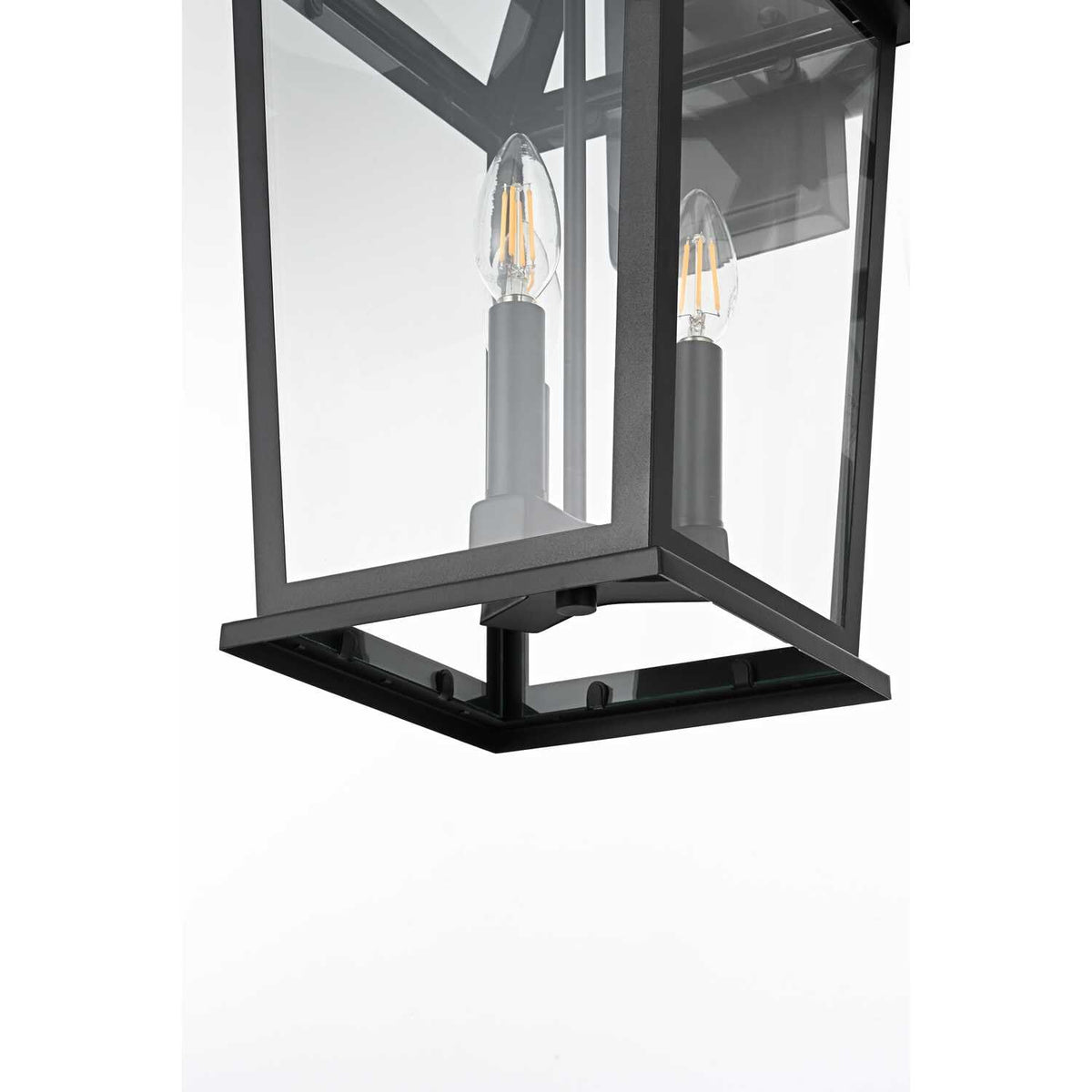 Cayman Three Light Outdoor Wall Sconce Black by Lighting Design – Iron, Black, Model OD332W16BK