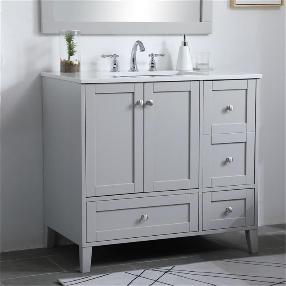 Elegant Decor 36" - Single / Grey / Traditional Bathroom Vanities