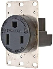 Hubbell Wiring Device-Kellems Receptacle,Single,50A,6-50R,250V,Black