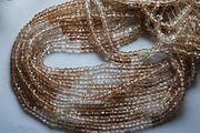 LKBEADS 14 Inches Strand, Natural Imperial Brown Topaz Faceted Rondelles, Size 3.5-4mm Code-HIGH-53096