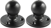 RAM MOUNTS D Size 2.25" Ball Base with 3.68" Round Plate, Drill-Down Mount Base for Heavy Duty Electronics & Device Mounting RAM-D-202U (Pack of 2)