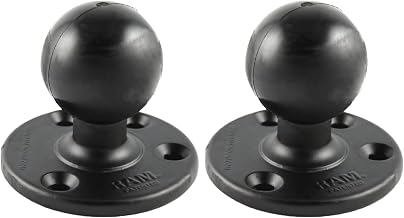 RAM MOUNTS D Size 2.25" Ball Base with 3.68" Round Plate, Drill-Down Mount Base for Heavy Duty Electronics & Device Mounting RAM-D-202U (Pack of 2)
