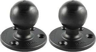 RAM MOUNTS D Size 2.25" Ball Base with 3.68" Round Plate, Drill-Down Mount Base for Heavy Duty Electronics & Device Mounting RAM-D-202U (Pack of 2)