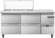 CRA68-18M-D Mighty Top Refrigerated Base Sandwich Unit, 68" W, With 18 Pan Openings & Drawers