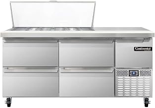CRA68-18M-D Mighty Top Refrigerated Base Sandwich Unit, 68" W, With 18 Pan Openings & Drawers