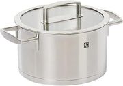 ZWILLING 66463-200 Vitality Stock Pot, 7.9 inches (20 cm), 3.5 L), Stainless Steel, Deep Type, Double-Handed, 3-Layer Base, Induction Safe, Dishwasher Safe