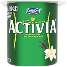 Activia Vanilla Probiotic Yogurt, 4 Ounce -- 24 per case.