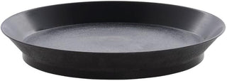 HUBERT Sandwich Tray Round Black Polypropylene - 10 3/8" Dia