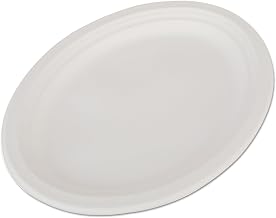 SCT Champware Molded Fiber Platter, Oval, 12.5 X 10, White, 125/pack, 4 Packs/carton