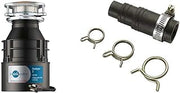 InSinkErator Garbage Disposal with Cord, Badger 1, 1/3 HP Continuous Feed & DWC-00 Dishwasher Connector Kit