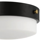 Oak Street 12" Flushmount Flat Black by Craftmade – 11" Width, Glass, Flat Black, Model X3212-FB