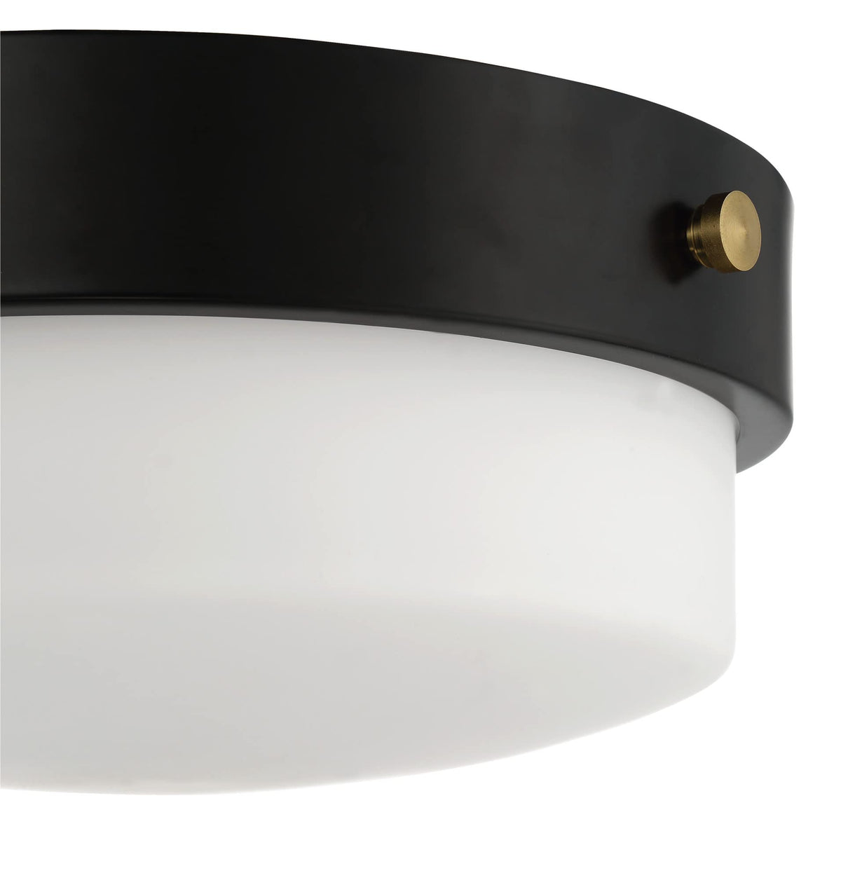 Oak Street 12" Flushmount Flat Black by Craftmade – 11" Width, Glass, Flat Black, Model X3212-FB