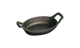 Cast Iron 5.5-inch x 3.8-inch Mini Oval Gratin Baking Dish - Matte Black by STAUB – 5.5x3.8-inch, 8 ounces, Cast Iron, Matte Black, Model 1301323