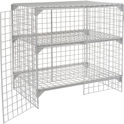 Global Industrial 4' x 2' x 4' / Grey / Industrial Storage Lockers