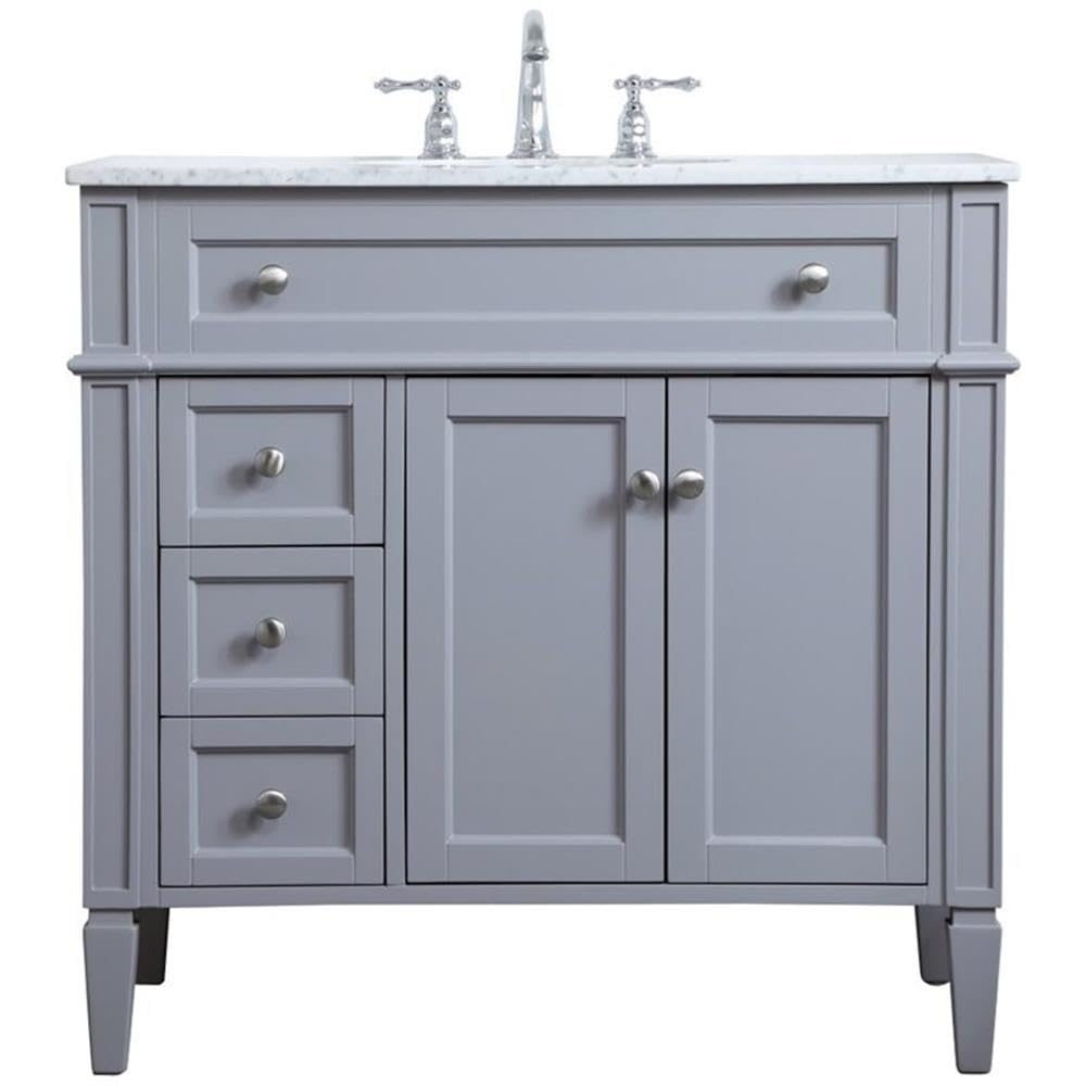 36 Inch Single Bathroom Vanity in Grey by Elegant Decor – 36" - Single, Wood, Gray,grey, Model VF12536GR