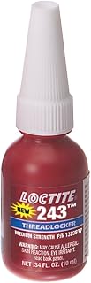 Primerless Threadlocker, LOCTITE 243, Blue, Medium Strength, Liquid, 10 mL Bottle 1329837-1 Each