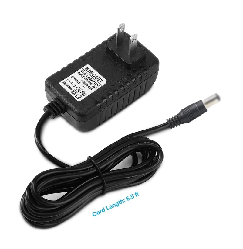 AC Adapter for Charging Detecto 6800-1044 AC Adapter Fits PS-7 (PS7) & PS11 Portion Control Digital Weight Scales Power Supply Cord by Kircuit – Black