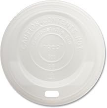 World Centric CUL-SC-8 100% Compostable CPLA Hot Cup Lids, for 8 oz. Cups (Pack of 1000)