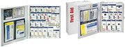 First Aid Only 50-Person SmartCompliance First Aid Kit for Businesses, ANSI A+ Compliant Metal First Aid Cabinet with Medications, 241 Pieces and First Aid Only 90658 25-Person SmartCompliance First Aid Kit for Businesses, ANSI 2015 Compliant Metal Food Service First Aid Cabinet, 94 Pieces