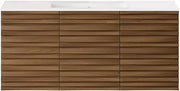 Swiss Madison Cascade 48" Wall-Mounted Bathroom Vanity in Brown Oak with Sink Top
