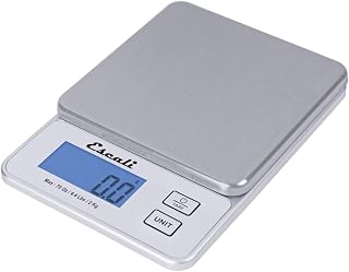 Escali Vera PR2000S Compact High Precision Kitchen/Baking/Herb Scale, Measures Liquid and Dry Ingredients, LCD Digital Display, 4.4lb Capacy, Silver