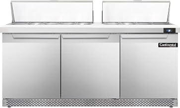 SW72-18C-FB Sandwich Unit, 72" W, With 18 Pan Top Openings, Front Breathing & 19" Cutting Board
