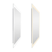 Abigail Rectangle Matte White LED 30 in. Mirror by CWI Lighting – 49"L x 29.5"W, Metal, White, Model 1233W30-49
