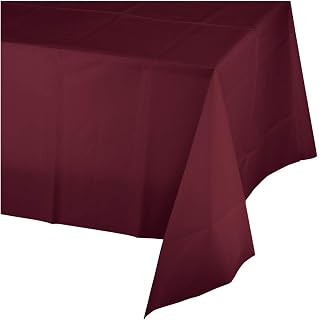 Creative Converting Burgundy Red Plastic Tablecloths, 3 ct