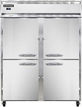 2FES-SA-HD Extra-Wide Two Section Reach In Freezer, 57" W, Shallow Depth, Stainless Exterior & Half-Height Doors
