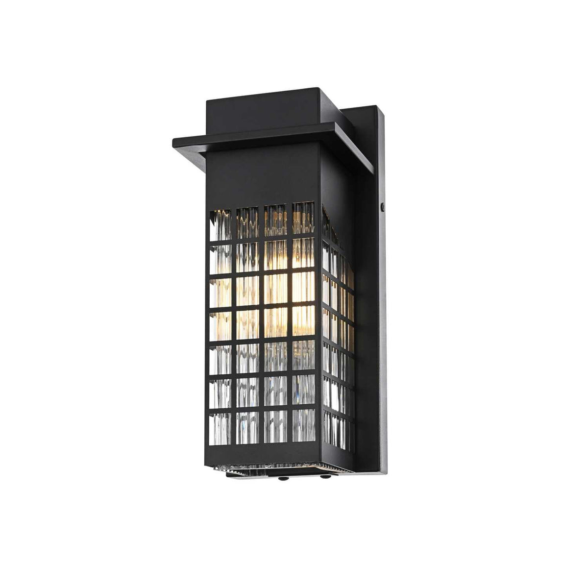 Palmer One Light Outdoor Wall Sconce Black by Lighting Design – Iron, Black
