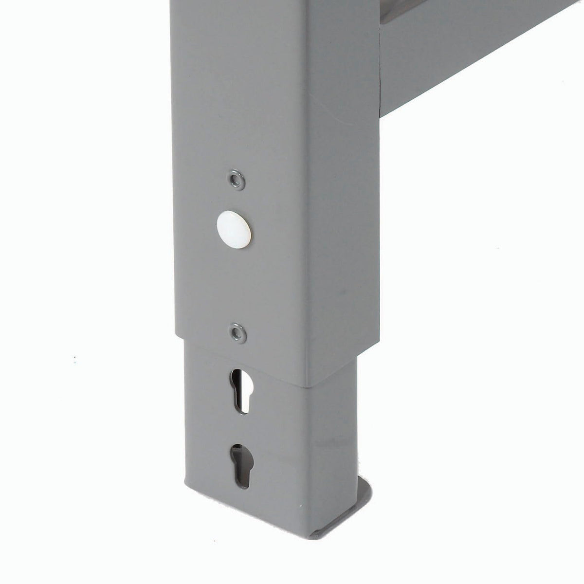 Adjustable Height Workbench C-Channel Leg by Global Industrial – 30"L x 72"W x 4"H, Steel, Gray, Model 183988
