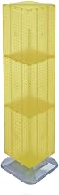 Azar Displays 701464-YEL 14" W x 14" D x 60" H Interlocking Pegboard Display in Translucent Yellow