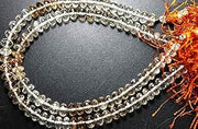 LKBEADS 8 Inches Strand, AAA Deep Natural Imperial Brown Topaz Faceted Rondelles, Size 6-6.5mm Code-HIGH-52980