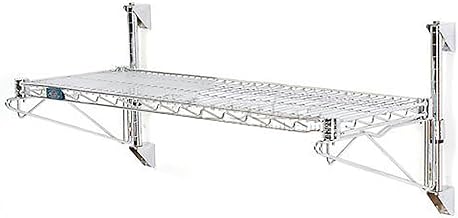 Poly-Green WALL Mount Wire Shelving, 48W X 14D X 14H 1-Shelf Starter