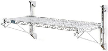 Poly-Green WALL Mount Wire Shelving, 48W X 14D X 14H 1-Shelf Starter