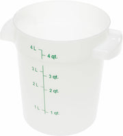 Carlisle FoodService Products 4 Quart (Pack of 12) / 12 / White Storage & Transport