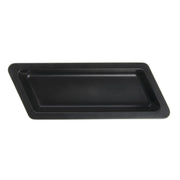 Serving Bowl Display Bowl 1/3 Size Black Melamine Edgeware Serving Bowl Display Bowl - 5 1/2 L x 12 3/5 W x 2" D by HUBERT – Melamine, Black, Model H0144-BLACK