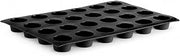 Silikomart SQ009 24 Compartment Muffin Silicone Baking Mold - 2 3/4" x 2 3/4" x 1 9/16" Cavities