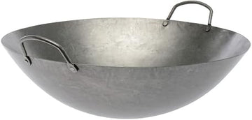 Town Steel Cantonese Wok with Loop Handles - 16"Dia x 4 3/4"H