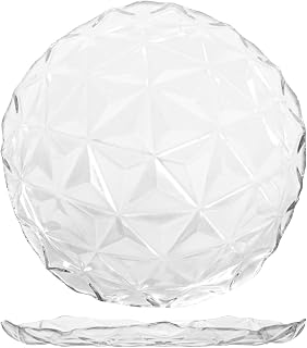 Pasabahce Estrella Dinner Plate, Clear, Dishwasher Safe, Round, Glass, Set of 6