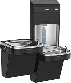 Elkay Pro Filtration LZSTL8WSBPRO-FLP4 Bottle Filling Station | Bi-Level, ADA Cooler, Refrigerated, Black, Total PFAS Filtration