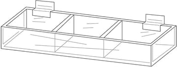 Triple Acrylic Display for Slatwall