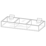 Triple Acrylic Display for Slatwall by AARCO DISPLAY PRODUCTS – Acrylic, Clear, Model 2513