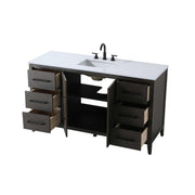 Millie Bathroom Vanity Mocha Brown by Elegant Lighting – Engineered Wood, Mocha Brown, Model VF29360MMB