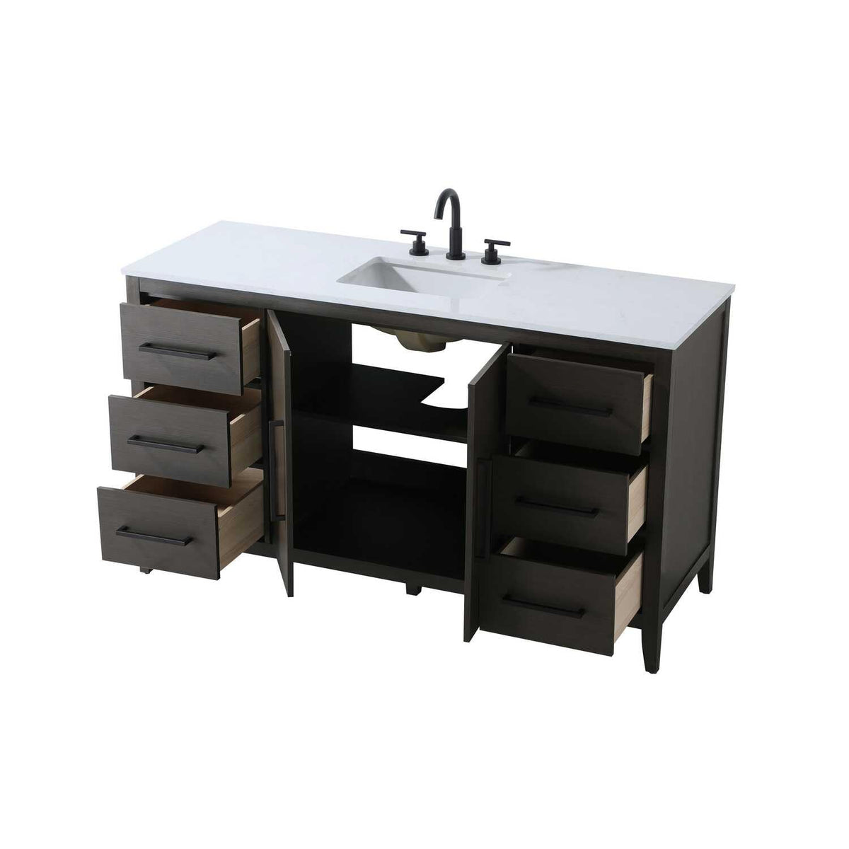 Millie Bathroom Vanity Mocha Brown by Elegant Lighting – Engineered Wood, Mocha Brown, Model VF29360MMB