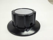 16686 Oven Knob Dial for Blodgett 15934, 2" Dia, Black with Silver Pointer, Set Screw Mounting