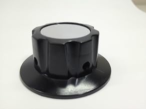 16686 Oven Knob Dial for Blodgett 15934, 2" Dia, Black with Silver Pointer, Set Screw Mounting