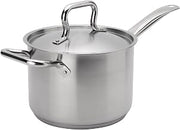Browne Foodservice Elements 4.5 Quart Stainless Steel Sauce Pan w/Cover, NSF