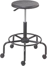 Global Industrial Polyurethane Scooter Stool with Steel Base Black