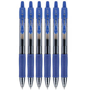 G2 Retractable Rollerball Gel Pens by PILOT – 6 Count (Pack of 1), Rubber, Blue, Model 31021